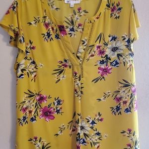 Floral Yellow Top